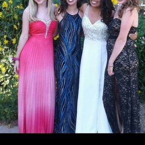 SPARKLY NAVY SILVER AND BLACK PARTY DRESS